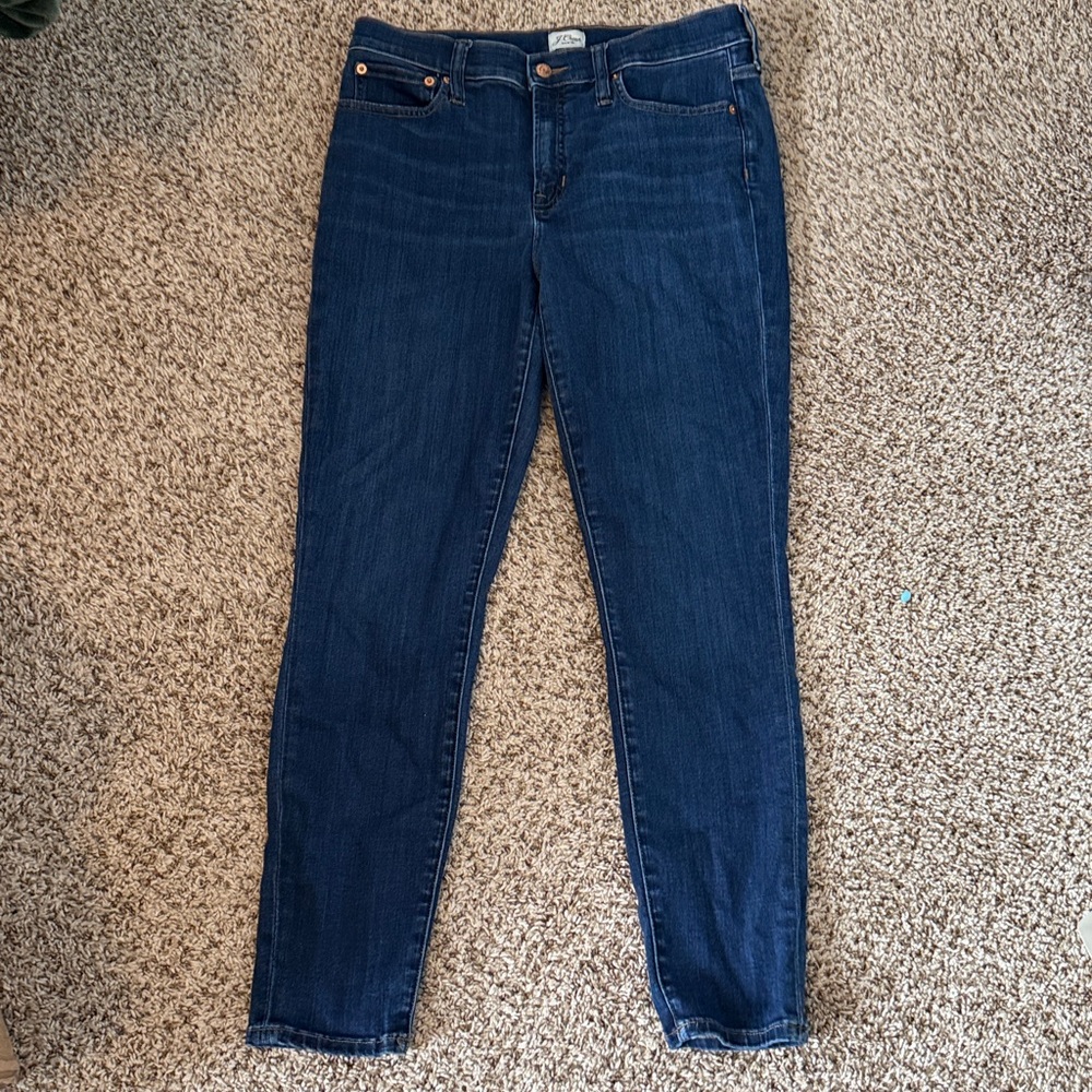 J.Crew Sz 30 Blue Denim toothpick jeans stretchy GUC B1015